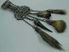 Rockstecker Silber 835 Charivari Prächtiger Trachtenschmuck mit 5 Anhängern