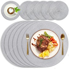 12er Set Rund Tischset Untersetzer Waschbar Platzsets Abwaschbar Platzdeckchen