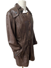 (S)      DAVID MOOR;;;; .Weiches Nappa Leder. Mantel Braun .Gr.40/42