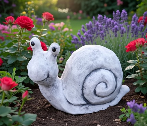 Steinfigur schnecken schnecke - steinfigur,