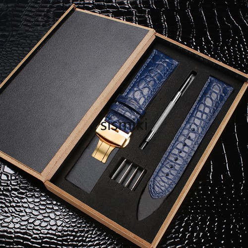 Blau krokodil alligator grain - blau,