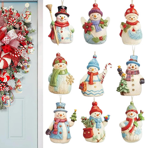 Weihnachtsdeko holz schneemann - holz,
