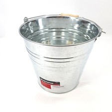 FINURA WORLD Metalleimer Stahleimer 12L Holzgriff Reinigung Garten