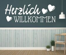 Wandtattoo Spruch Herzlich Willkommen Wandsticker Welcome Flur Aufkleber