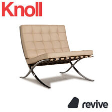 Knoll International Barcelona Leder Sessel Creme Beige Weiß Bauhaus by Ludwig