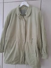 Alcantara Mantel Parka Gr 48 Damen Hell Lind Grün Velour Leder Optik