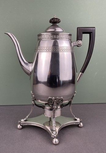 Kaffeekanne mit rechaud silber - kaffeekanne,