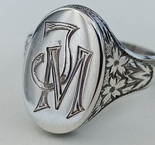 Siegelring silber vintage - silber,
