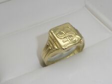 585 Gold Ring Initialen "SL" 14K Gelbgold 4 g Siegelring RG 59 - 18,8 mm 8927