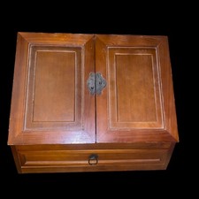 Antik Holz Schreibwaren Sekretär Schreibbox Hang Schreibtisch ordentlich Schrank