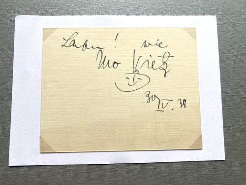 Udo vietz signed - udo, (†1965)