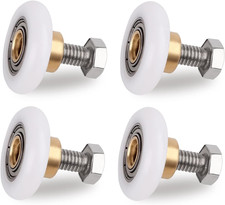 Duschtürrollen 25 mm 4 Stück Ersatzrollen Duschkabine Schiebetür obere und