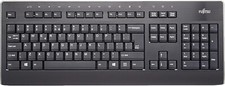 Fujitsu KB955 USB Tastatur Schwarz Slim Office PC Business Laptop QWERTY US