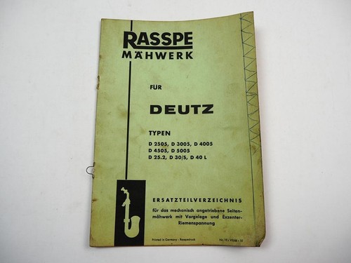 Rasspe mähwerk deutz 2505 - rasspe,