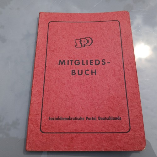 Spd mitgliedsbuch 1949 - spd,