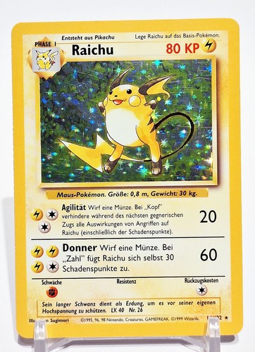 Pokemon karte raichu 102 - pokemon,
