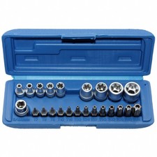 Steckschlüssel Bit Satz TORX E-Profil  E4-18 + T-Profil T7-55 Bit Einsatz 23-tlg