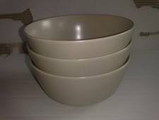 IKEA 3x Porzellan-/ Dessert-/Nachtisch-/ Müslischälchen beige rund D: 14,5cm