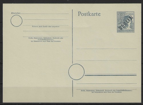 Ad586 berlin ganzsache 2 - berlin,