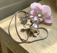 Filigrane Kette Silberfarben