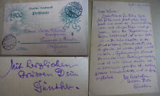 Entomologe Günther ENDERLEIN (1872-1968) Postkarte BERLIN 1900 an Bruder Walther