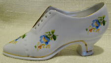 Vintage Porzellan Schuh Pantoffel mit Blumendekor ... L: ca. 14 cm H: ca. 6,5 cm