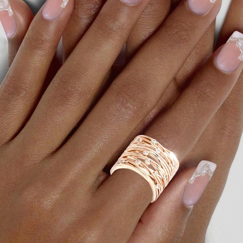 Damen ring breit 585 - ring, echt
