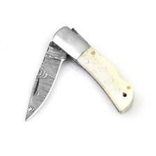 Damast Taschenmesser Handgefertigt Klappmesser Damaskus Damaszener 4301