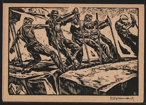 Künstler steinbrecher von - künstler-ak, steinbrecher,