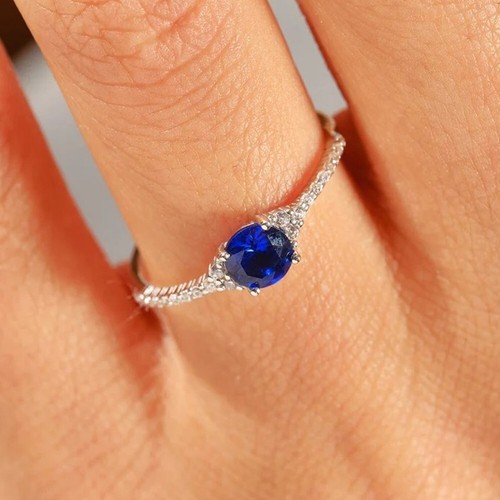 Runder blauer diamant - ct,