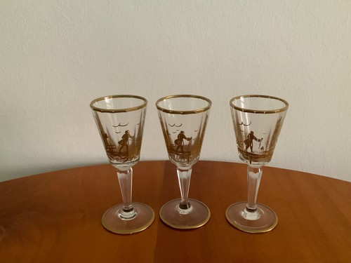 Likörglas goldmalerei - x,