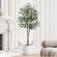 YOLEO Olivenbaum (mit Kratzer) Künstlich 150cm kunstpflanze Künstliche Pflanzen