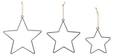 3er Set Deko Stern 15cm 25cm