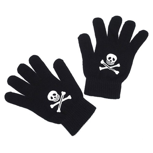 Schwarze totenkopf handschuhe - schwarze,