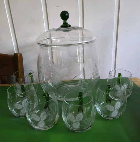 Bowletopf mit gläsern - bowletopf,