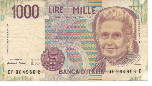 Geldschein banknote italien - geldschein,