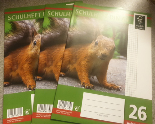 Schulhefte din kariert - din, a4