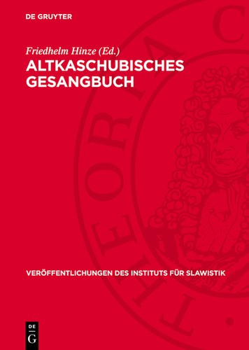 Altkaschubisches gesangbuch - altkaschubisches,