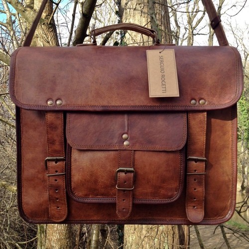 Vintage aktentasche aus - aus, leder