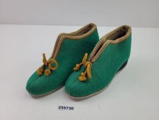Hausschuhe Filz Größe 25 DDR Mode Fashion Bekleidung Schleife grün #255730