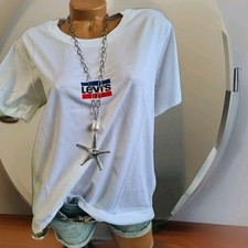 Levis Shirt Kurzarm Damen weiß Logo Gr. M bis 4XL Kurzarmshirt (0 663)