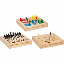 3ER SET REISESPIELE HOLZ