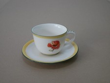 1x Zeller Keramik - Kornfeld Mohnblume - Kaffeetasse + Untertasse