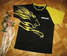 UNISEX + LION T-Shirt + DONIC +Gr. XS fällt größer aus + Sport + NEON Gelb/Black