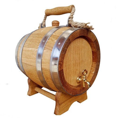 Holzfass liter mit griff - mit,