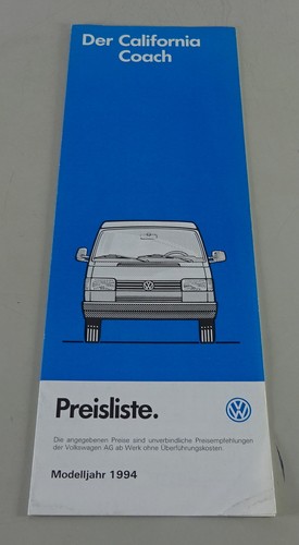 Preisliste wohnmobil - t4,