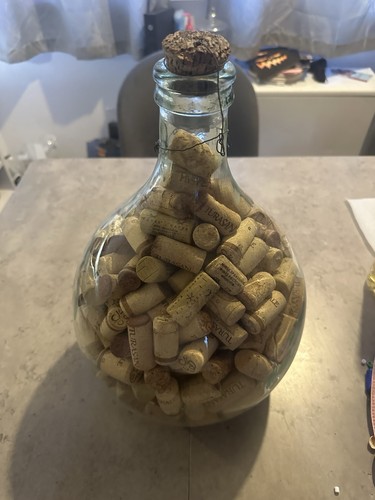 Große glasflasche mit - große,