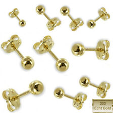 Gold 333 Kugel Ohrstecker Paar