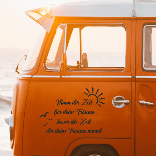 Wohnmobil aufkleber mit spruch - aufkleber,