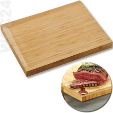 38 x 28 cm Schneidebrett Füße Servierbrett Hackblock Tranchierbrett  BAMBUS HOLZ